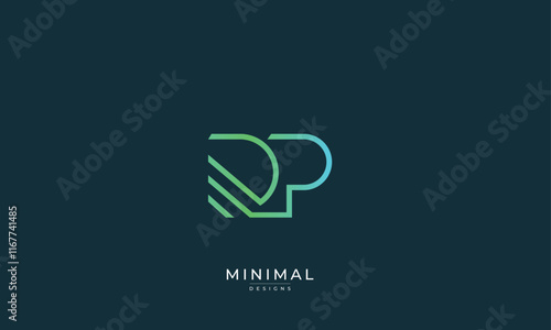 Alphabet letter icon logo DP