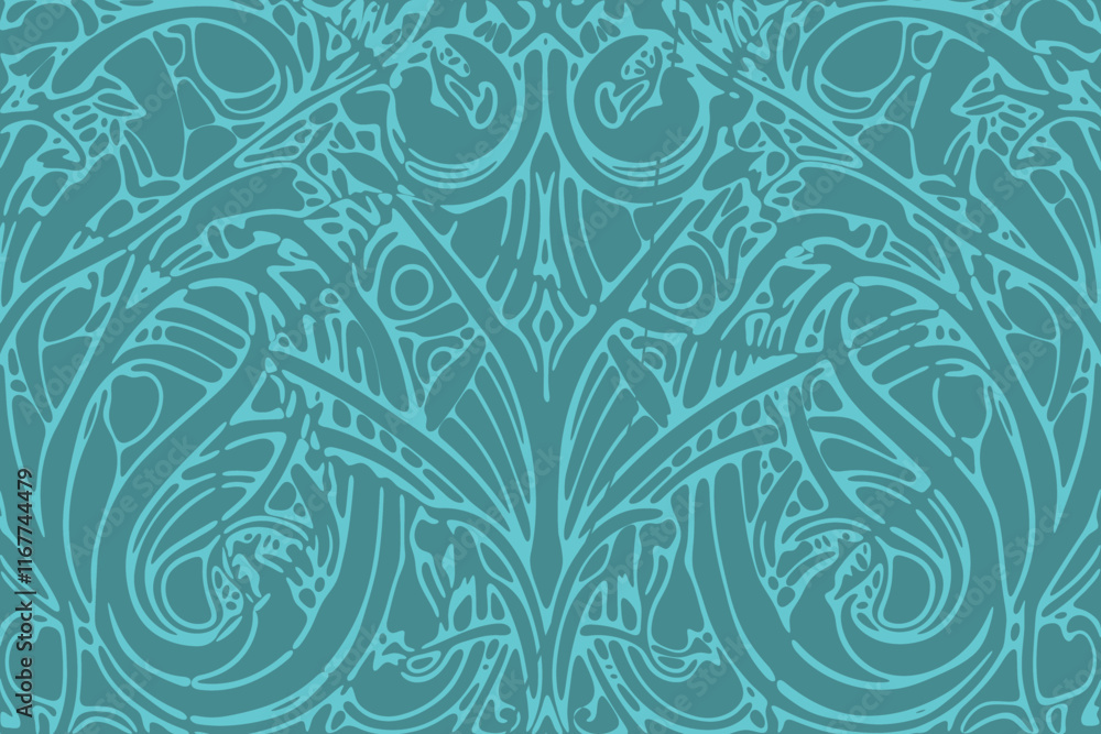 Decorative intricate patterns in vibrant teal showcasing artistic design inspiration Decorative intricate patterns in vibrant teal showcasing artistic design inspiration