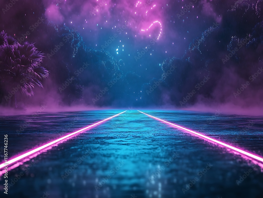 digital grid lines with glowing neon effects and light beams crossing over the frame digital grid lines with glowing neon effects and light beams crossing over the frame