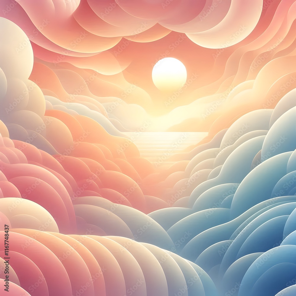 Obraz premium Sunset Cloud Waves Sky Scene