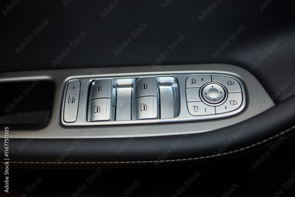 Modern Car Door Control Panel with Window Switches for convenience and functionality