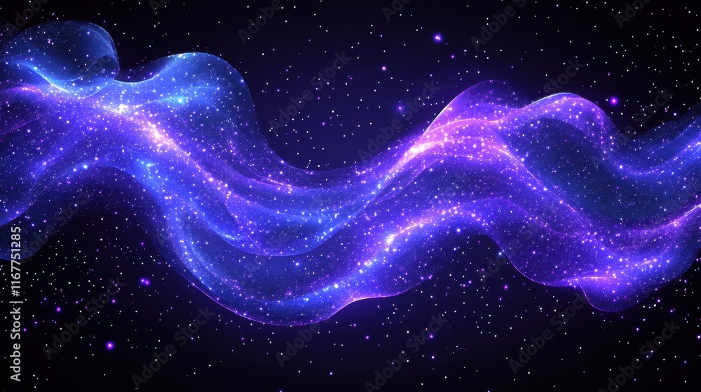 A captivating cosmic display of swirling blue and purple nebula against a starry night sky, evoking a sense of wonder and the infinite vastness of the universe A captivating cosmic display of swirling blue and purple nebula against a starry night sky, evoking a sense of wonder and the infinite vastness of the universe