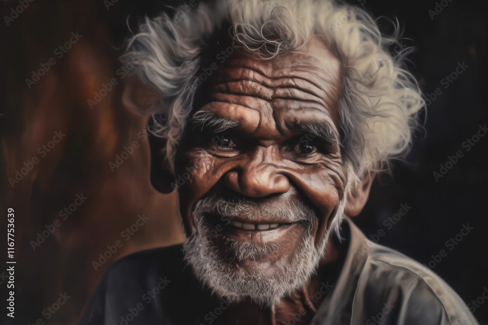Portrait of an Elderly Man with Radiant Smile in Warm Natural Light Portrait of an Elderly Man with Radiant Smile in Warm Natural Light