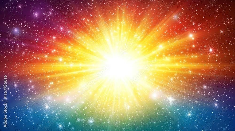 Cosmic Radiance: A Celestial Burst of Light and Color Cosmic Radiance: A Celestial Burst of Light and Color