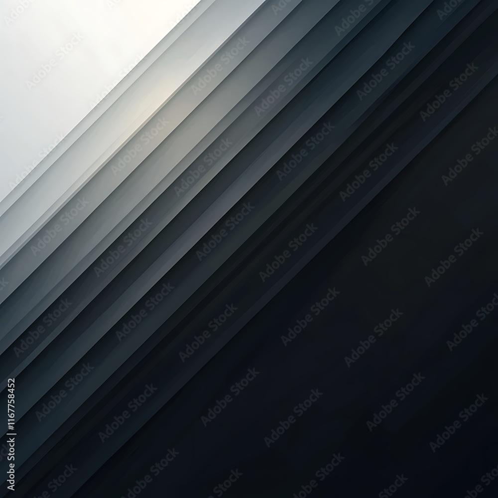 Obraz premium soft gradient of black, white, and gray with glowing abstract shapes for a minimalist banner design 
