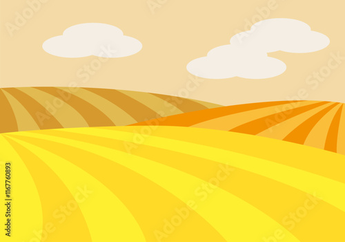 Paisaje de cultivo de sequia en verano