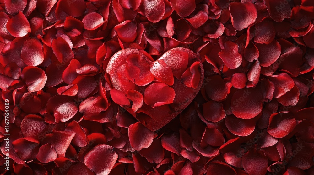 heart made of red rose petals heart made of red rose petals