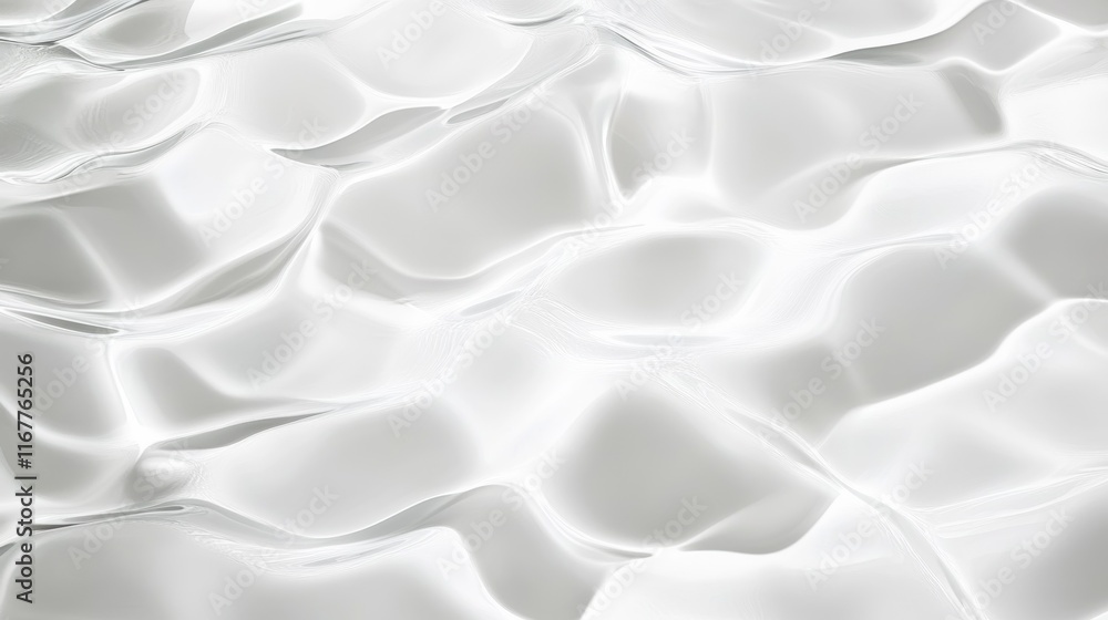 Obraz premium Abstract white water shadow texture with natural ripples on transparent surface