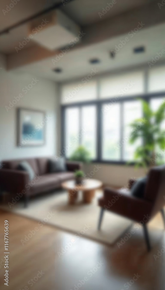 Creative modern office blurred with ultra-clean interior design elements Creative modern office blurred with ultra-clean interior design elements