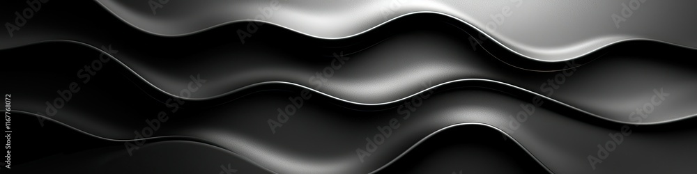 Obraz premium Abstract grayscale waves pattern background.