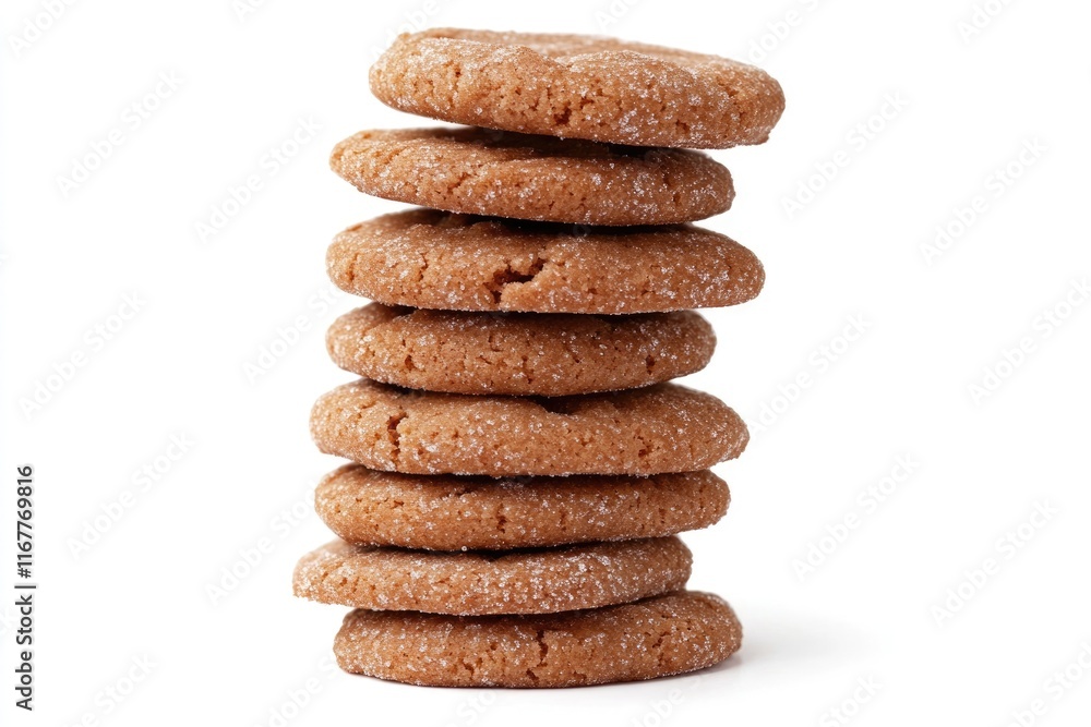 Delicious Homemade Chocolate Chip Cookie Stack Isolated on a White Background for Sweet Treat Lovers Delicious Homemade Chocolate Chip Cookie Stack Isolated on a White Background for Sweet Treat Lovers