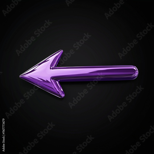 violet arrow icon 3D