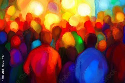 Geometry and Humanity: An Abstract Collection of Human Silhouettes - Stock