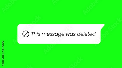 message deleted or unsend message ui design 4k animation
undo message or this message was deleted hd animation on green background photo