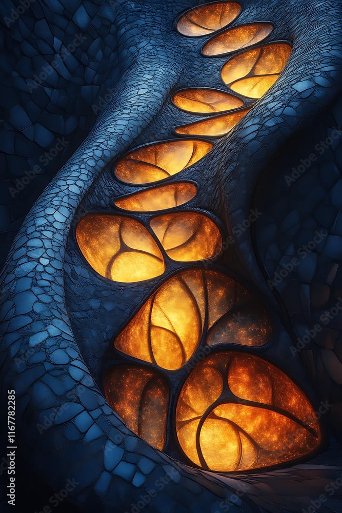 Abstract glowing organic path. Abstract glowing organic path.