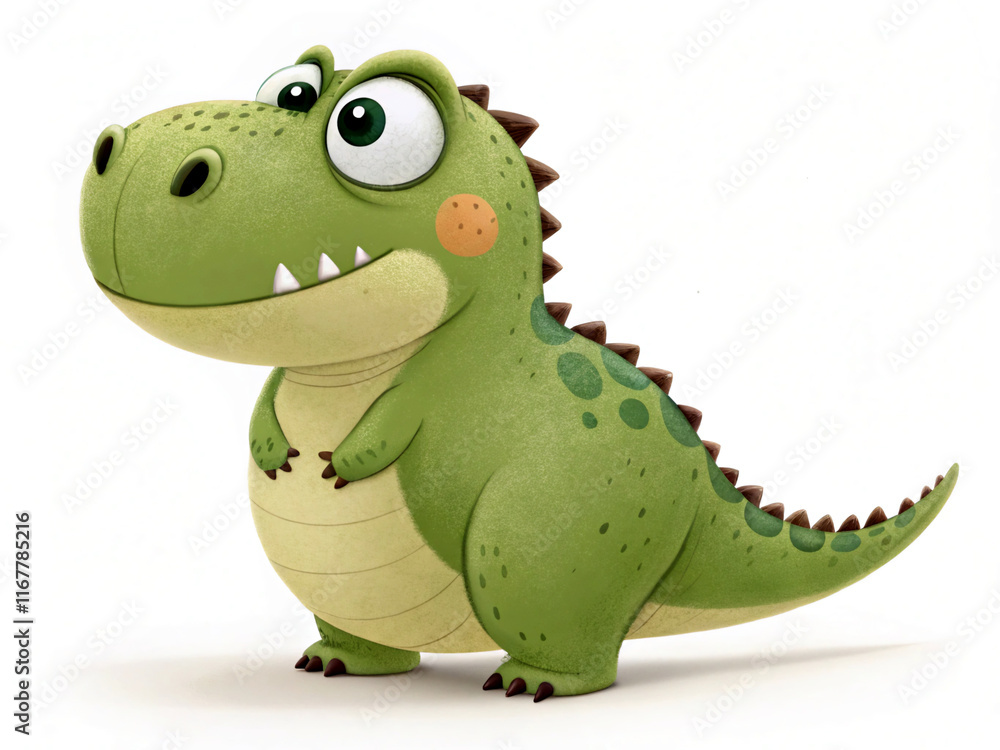 Obraz premium cartoon, animal, dinosaur, vector, illustration, reptile, crocodile, dragon, lizard, green, fun, alligator, cute, art, frog, nature, wildlife, character, dino, baby, drawing, funny, zoo, happy, amphib