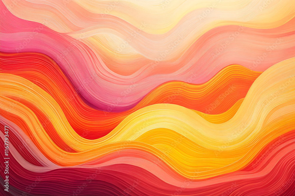 Harmonious Flow of Warm Toned Wavy and Curved Lines in Abstract Art Harmonious Flow of Warm Toned Wavy and Curved Lines in Abstract Art