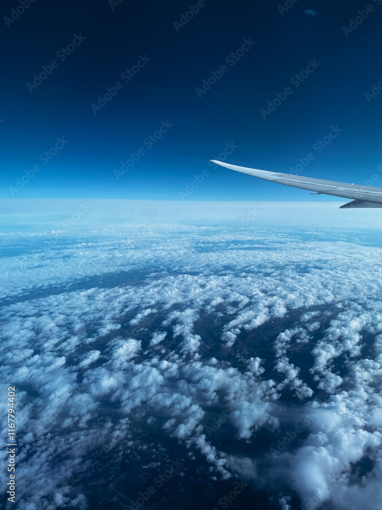 Fototapeta premium Travel Aesthetic | Airplane Window View