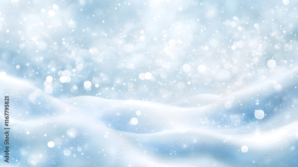 Ethereal Blue-White Bokeh: A Reverie of Snowflakes in Dreamlike Luminescence Ethereal Blue-White Bokeh: A Reverie of Snowflakes in Dreamlike Luminescence