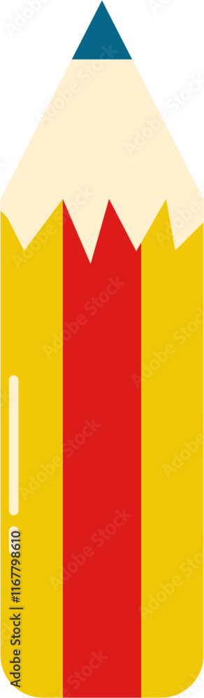 Fototapeta premium A colorful icon of a pencil, ideal for creative and educational themes.