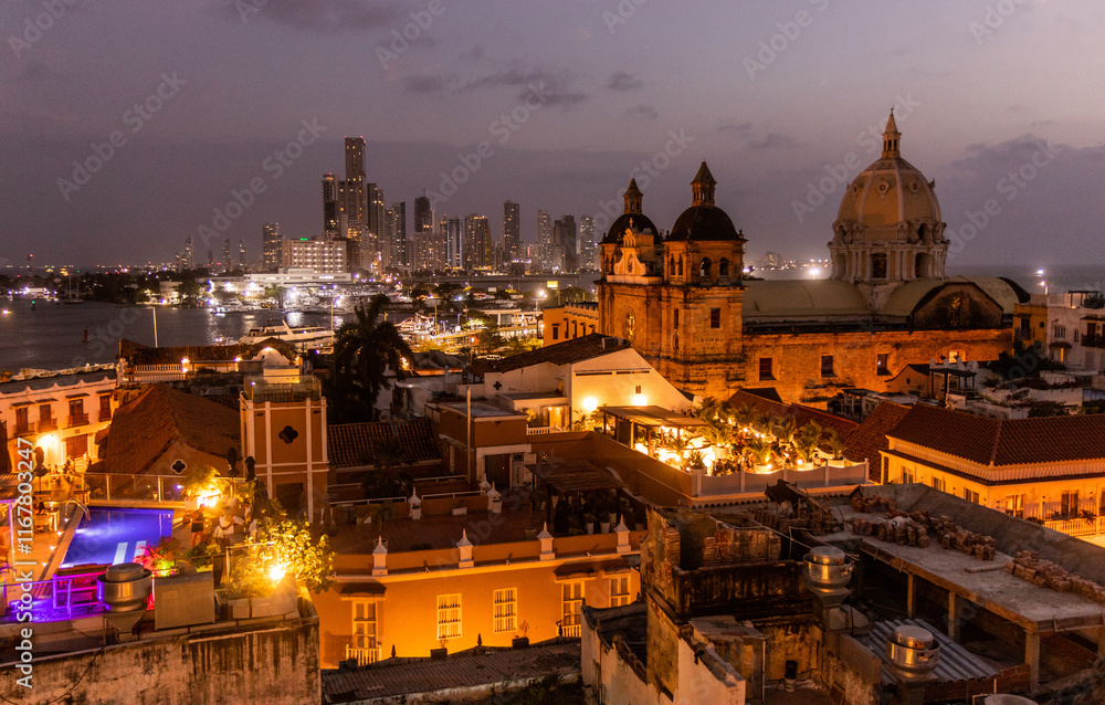Fototapeta premium Skyline of Cartagena de Indias, Colombia