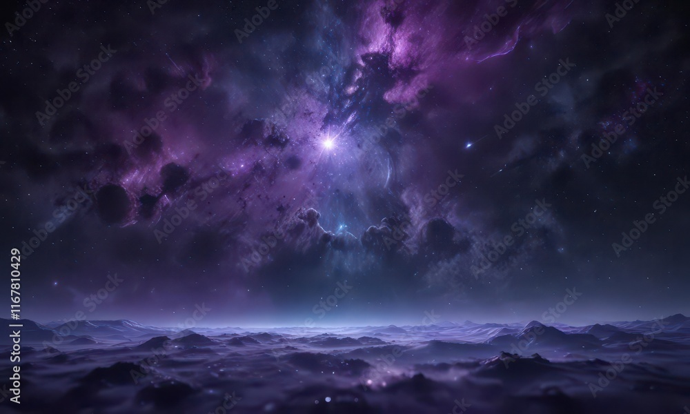 Celestial canvas with twinkling stars, deep blues and purples, night sky, galaxy, cosmos Celestial canvas with twinkling stars, deep blues and purples, night sky, galaxy, cosmos