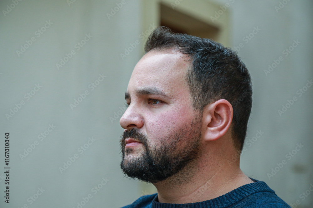 Fototapeta premium Focus And Anger In The Eyes Of A Man