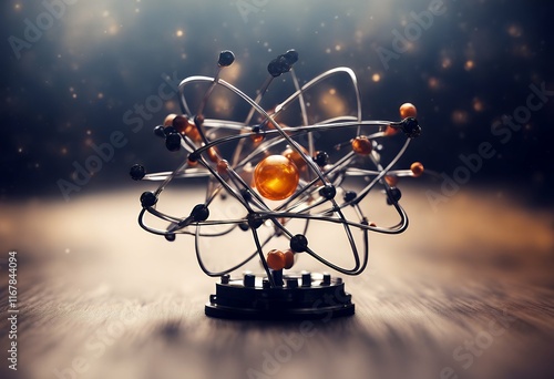Wallpaper Mural image text space adding place atom conceptual electrons surrounded copy picture atom Torontodigital.ca
