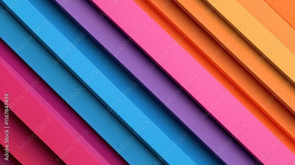 Fototapeta premium Modern Abstract Diagonal Lines in Vibrant Colors