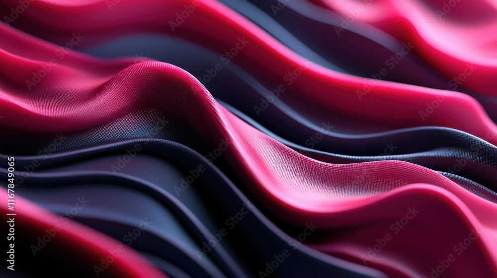 Fototapeta premium Elegant Wavy Lines in High Fidelity Textile Design