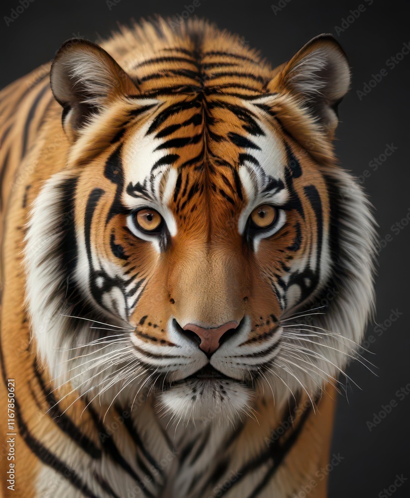 Obraz premium Bengal tiger's coat with intricate fur pattern, jungle, Bengal, black