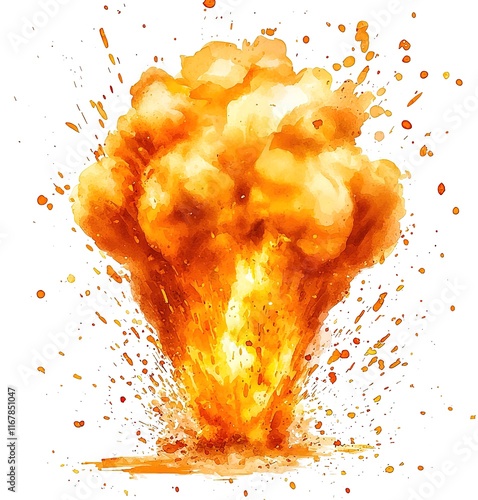 Fiery Explosion - Perfect for Action, Energy, and Explosive Themes