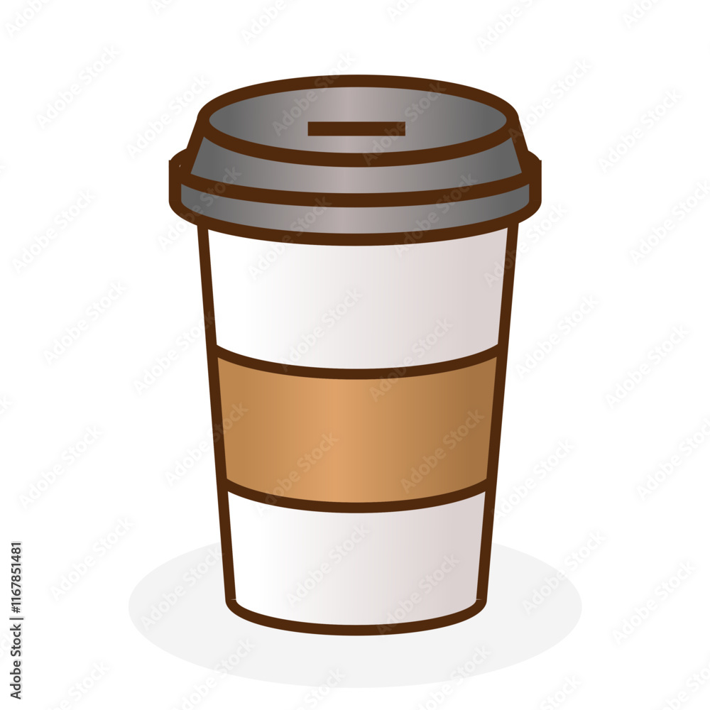 Realistic Disposable paper Cup . For various hot drinks, coffee, cappuccino, cacao or tea Realistic Disposable paper Cup . For various hot drinks, coffee, cappuccino, cacao or tea