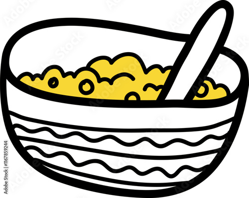 Doodle Saucer With Cereal