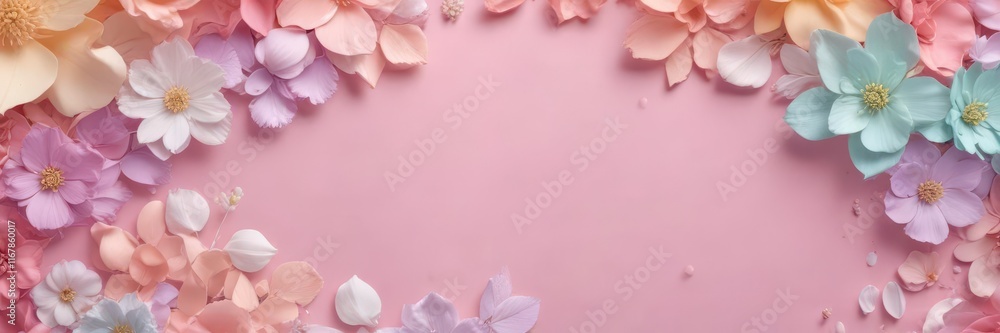 Pastel colors gradient background with flower petals, fuzzy, gradient, abstract Pastel colors gradient background with flower petals, fuzzy, gradient, abstract