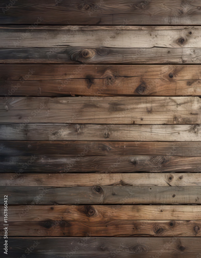 Naklejka premium Reclaimed wood banner with hand-painted grunge-inspired design in muted colors, rustic charm, wall art, muted colors