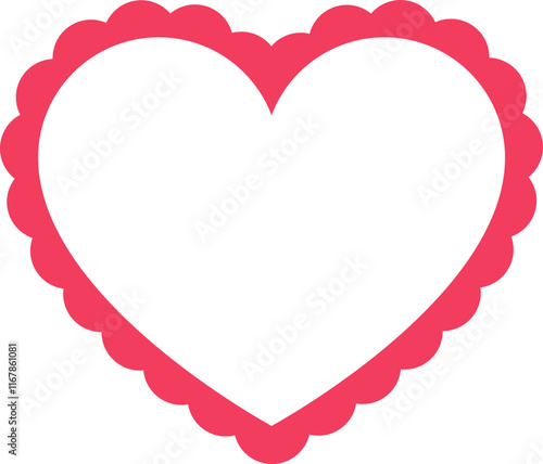 Scalloped Heart Outline