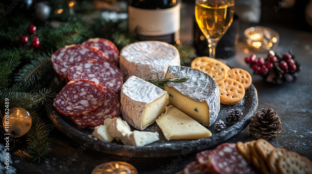 French Cheese Platter for Christmas Festivities French Cheese Platter for Christmas Festivities