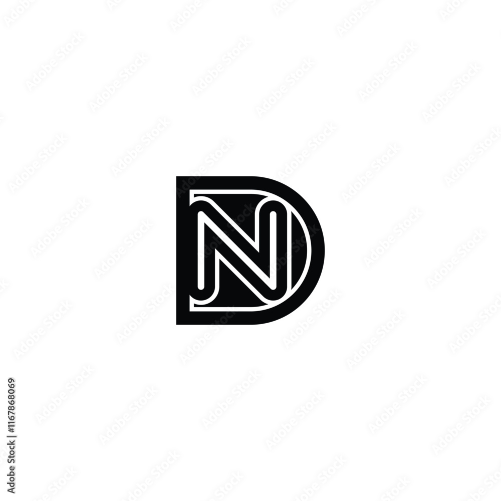 Clean and Creative ND DN Initials Monogram Logo Design Clean and Creative ND DN Initials Monogram Logo Design