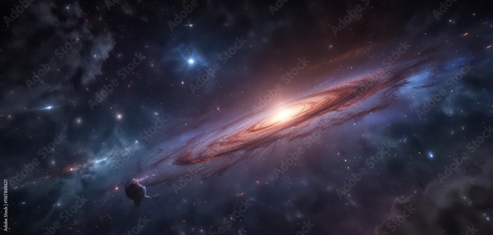 Fototapeta premium Cosmic Universe Background with Stars and Galaxy, cosmos, stars, night sky