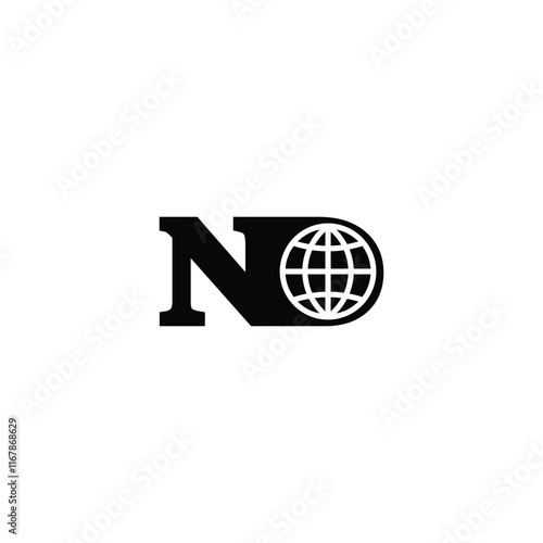 Earth ND or DN Monogram Logo Design photo