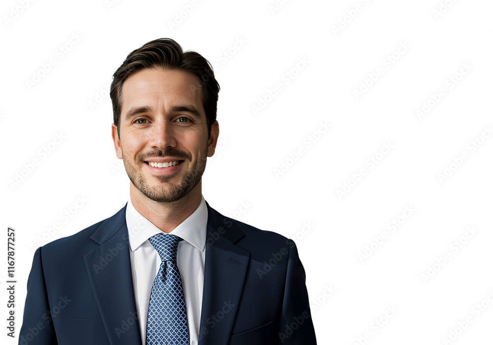 Portrait of successful senior businessman consultant looking at camera and smiling isolated transparency background Portrait of successful senior businessman consultant looking at camera and smiling isolated transparency background