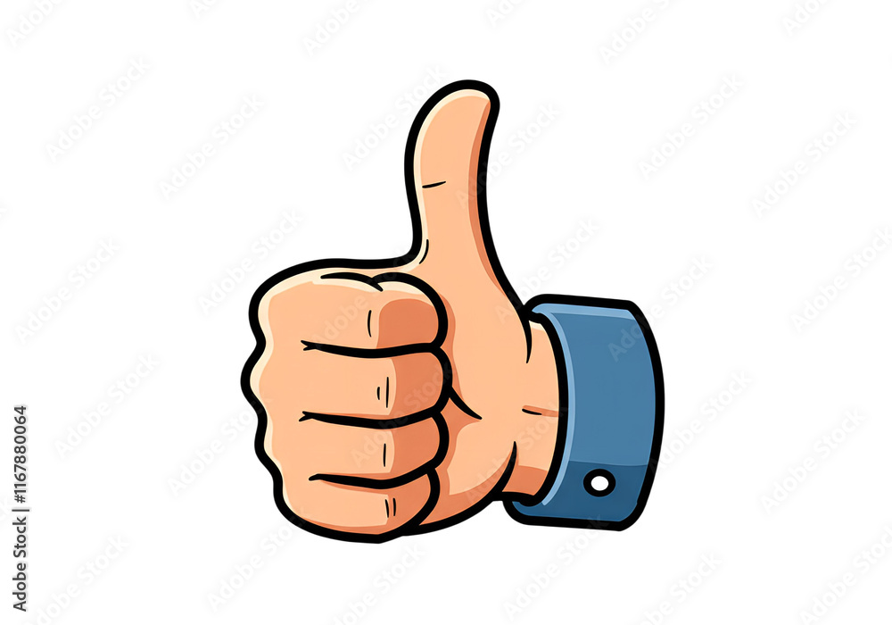 thumbs up illustration isolated transparent background png, generative ai thumbs up illustration isolated transparent background png, generative ai