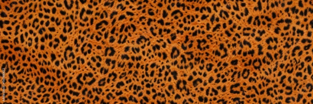 Warm orange leopard texture repeating seamless,  safari print,  animal pattern,  nature design