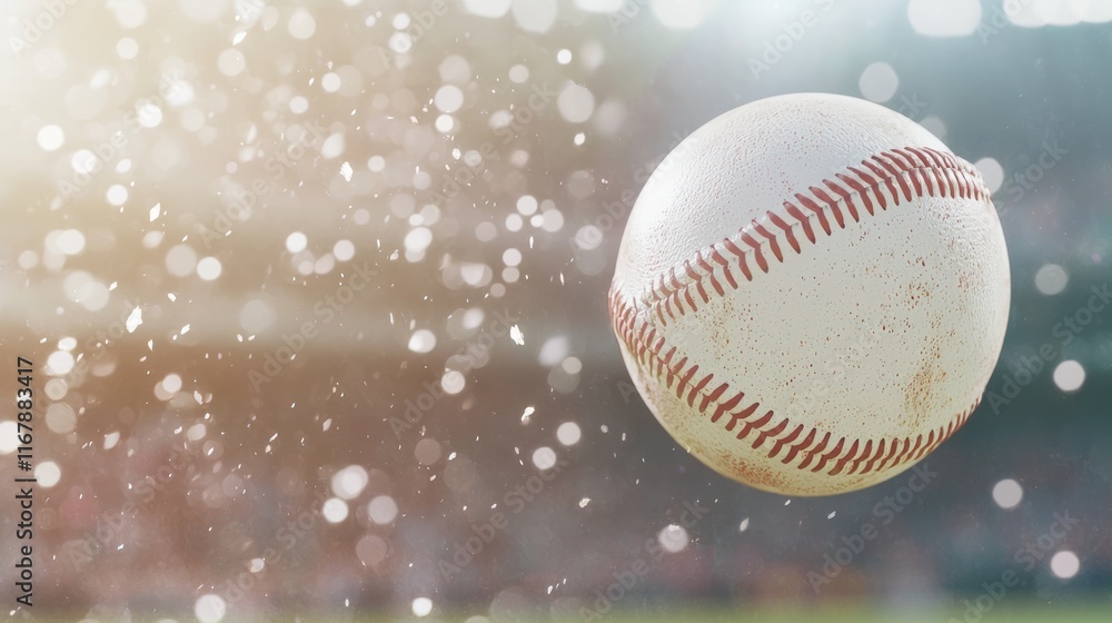 Dynamic Baseball Home Run Moment with Cheering Fans in Background - Excitement of the Game Captured in Vibrant Shot
