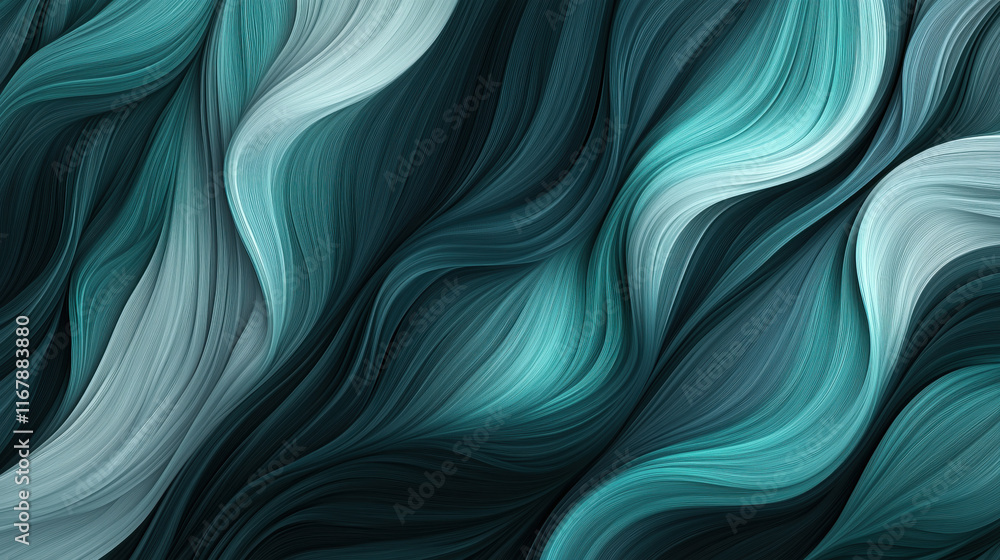 Abstract 3D Flowing Liquid-Like Wave Textures in Teal, Emerald Green, and Metallic Gray Gradient background wallpaper Abstract 3D Flowing Liquid-Like Wave Textures in Teal, Emerald Green, and Metallic Gray Gradient background wallpaper