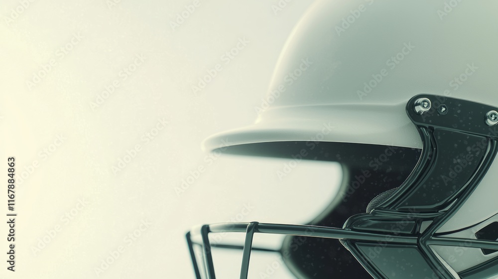 Close-Up Cricket Helmet with Pitch Reflections and Players in Action - Gear for Protection and Focus in the Game Close-Up Cricket Helmet with Pitch Reflections and Players in Action - Gear for Protection and Focus in the Game