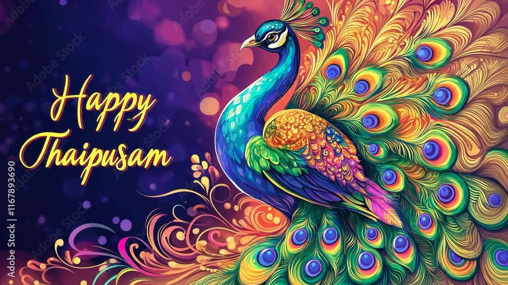 Vibrant Peacock Design for Thaipusam Celebration
Vibrant Peacock Design for Thaipusam Celebration