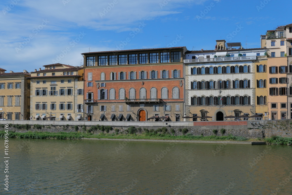 The Daily Life of the Arno River in Florence, Romantic Italy The Daily Life of the Arno River in Florence, Romantic Italy