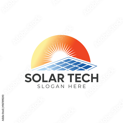 Solar logo vector template, Creative Sun energy logo design concepts